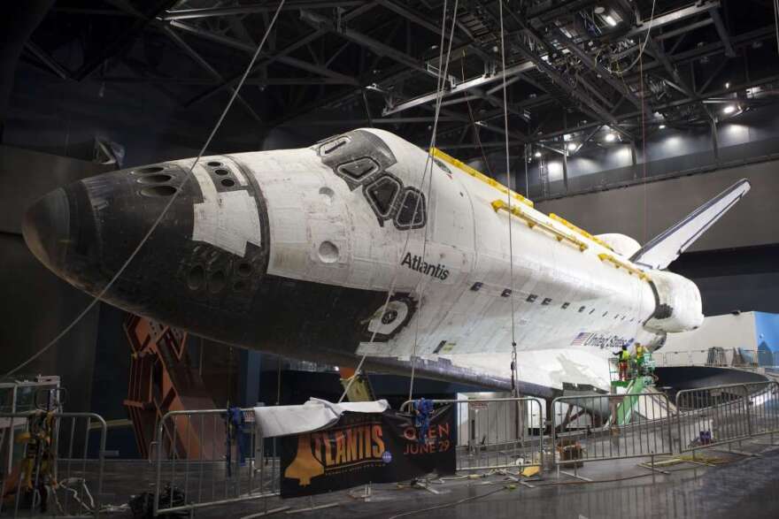 The Atlantis space shuttle that was hand sewed by the sew-sisters. Photo: nasa.gov.