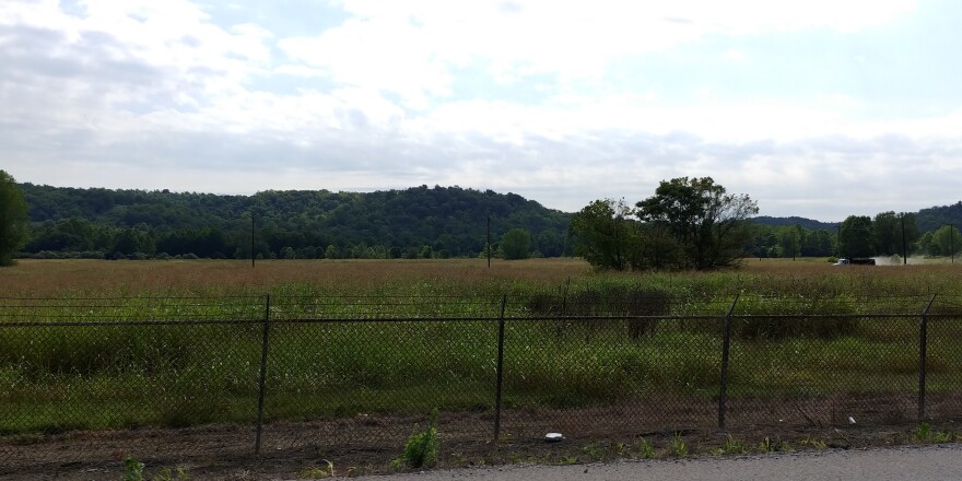 The land along Hamilton Cleves Pike looks like an empty meadow.