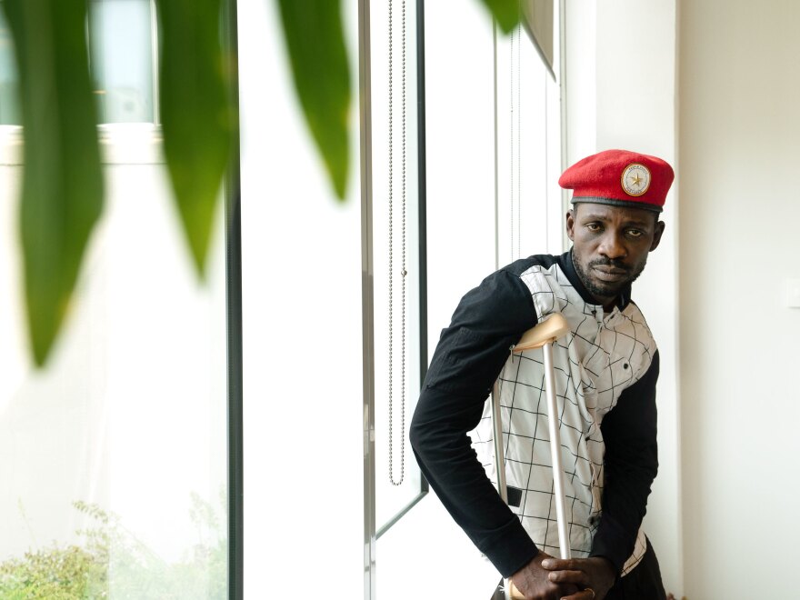 Ugandan politician and musician Bobi Wine has led opposition to Uganda's president, who has been in power since 1986. Wine says soldiers tortured him, but he will return to Uganda.