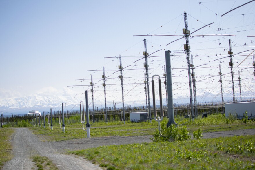 HAARP’s array consists of 180 high frequency radio antennae spread over about 33 acres.