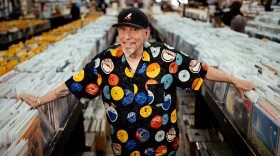 Tom "Papa" Ray at Vintage Vinyl on Wednesday, Oct. 1, 2025, along the Delmar Loop in University City. The second season of Papa Ray's Vintage Vinyl Roadshow premieres this month on PBS, featuring Ray’s visits to record shops across the U.S. and abroad, where he interviews indie store owners, musicians, and music lovers.