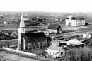 An early photo of downtown Fresno from the 1880s