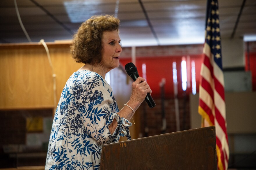 Lorraine Beasley kicks off the Chauvin Schools Reconnect, a multi-school reunion for the bayou community, on Saturday, April 27, 2024. She was one of four women and former educators who helped organize the event.