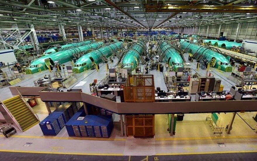 737 fuselage production in Wichita, Kansas.