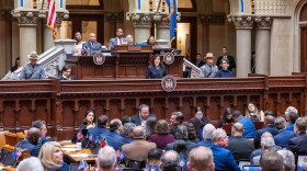 Gov. Kathy Hochul delivers the 2023 State of the State in the State Assembly chamber at the State Capitol in Albany Tuesday, Jan. 10, 2023
