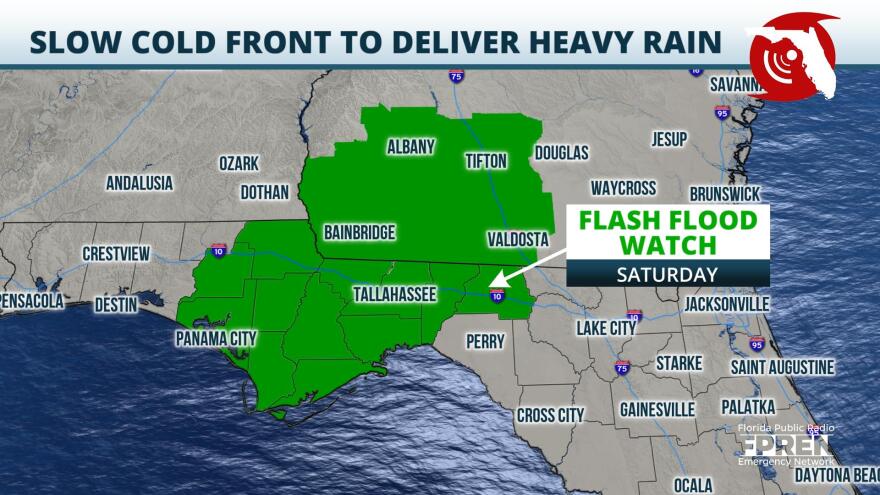 Flash Flood Watch Issued for Parts of the Panhandle for Saturday 