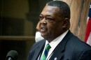 Victor Saunders, advisor to the mayor on violence prevention programs, speaks during a 2022 news conference at City Hall.