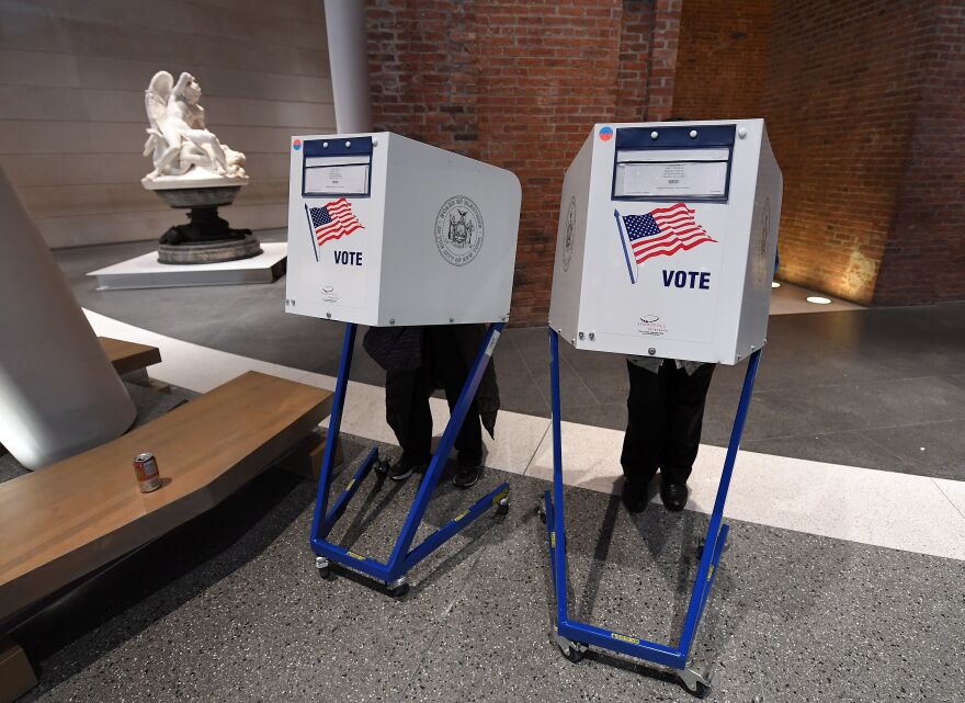 At the Brooklyn Museum in New York City, voters got a side of art as they filled out their ballots Tuesday.