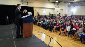 Cuomo spoke before women and girls on Wednesday when he signed a bill against sex trafficking.