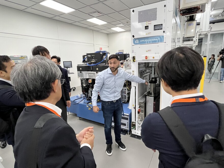 OCC Facilities Project Manager Odae Badwan leads a tour of the lab.