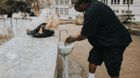 Portable sinks have been placed throughout Atlanta so that homeless people could wash their hands. (Courtesy)