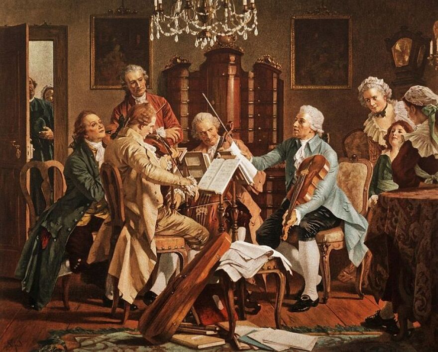 "Joseph Haydn Playing Quartets."