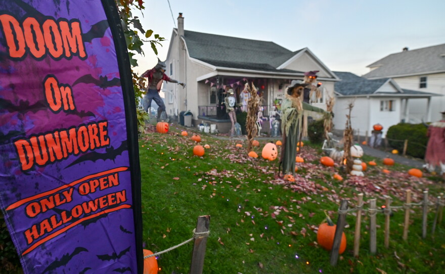 Will Kapmeyer calls his Dunmore Street yard in Throop "Doom on Dunmore."
