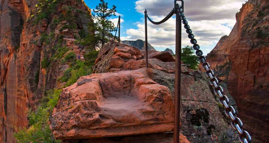Angel's Landing trail at Zion, where a teen Utah girl died from a fall.