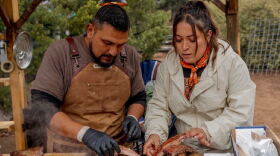 Esaul, left, and Grecia Ramos won first place in Food Network's inaugural "Pitmasters" competition.