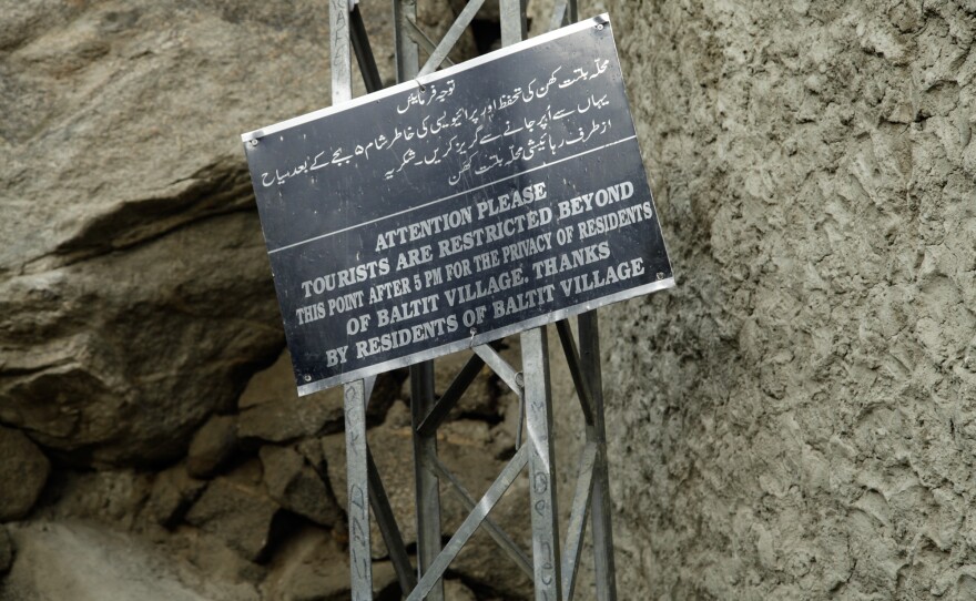 Signs abound through heavily-visited tourist areas in far northern Pakistan urging tourists to not take photos, to clean up their trash and to not enter residential areas.