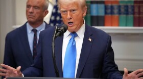 President Trump takes questions at the White House following an announcement that federal health officials are updating drug labeling to discourage the use of Tylenol during pregnancy.