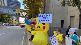 A poster at the Billings' No Kings rally, October 20, 2025.