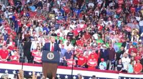 President Donald Trump at Amway Center. Photo by Amy Green