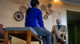 Sam Smith, attorney at Manzanita House, speaks with Yolanda, 16, a client of Manzanita House who came to Spokane two years ago from Honduras. She is one of many stories of the unaccompanied minors who travel on their own and usually navigate the immigration system by themselves.