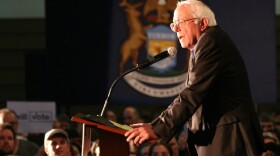 Bernie Sanders speaks in Grand Rapids in October 2016.