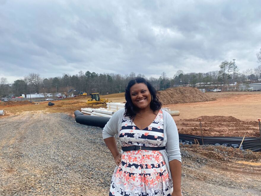 Charis Blackmon on the 4.5-acre site purchased by The West Side Community Land Trust on West Boulevard.