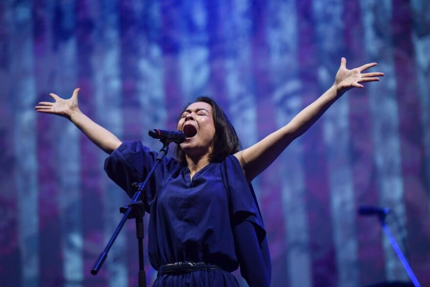 Mitski performing at Primavera Sound Festival in Sao Paulo in 2023.