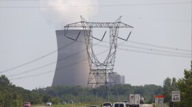 Indiana Michigan Power's Rockport plant in southern Indiana, viewed from the shoulder of U.S. 231 in Spencer County, Indiana.