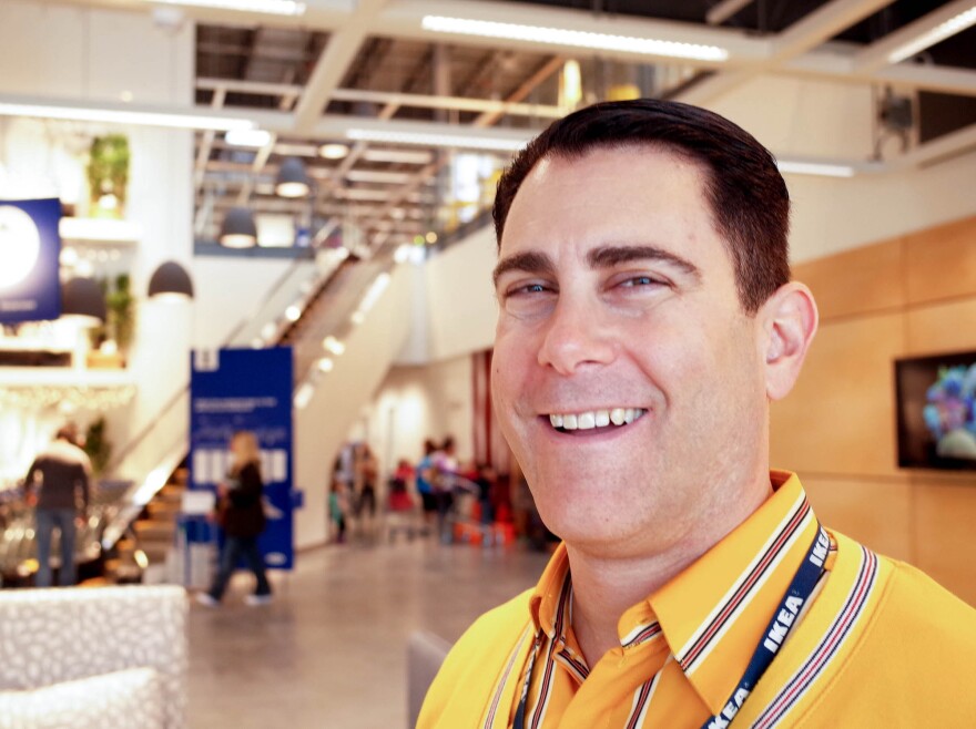 Joseph Roth in the Puget Sound region's new IKEA. The store now contains model homes to showcase compact living. The smallest is 860 square feet. 