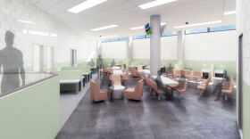 An artist rendering of one of the new treatment pods at the jail.