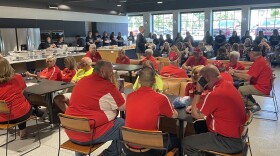 Honor Flight volunteers join Woods & Woods employees at the law firm, June 29, 2026