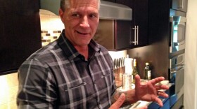 Chef Scott Crawford in his home kitchen.