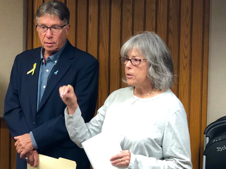 Joe and Elisa Tobia urge Gov. Hochul to sign rural suicide prevention bill.