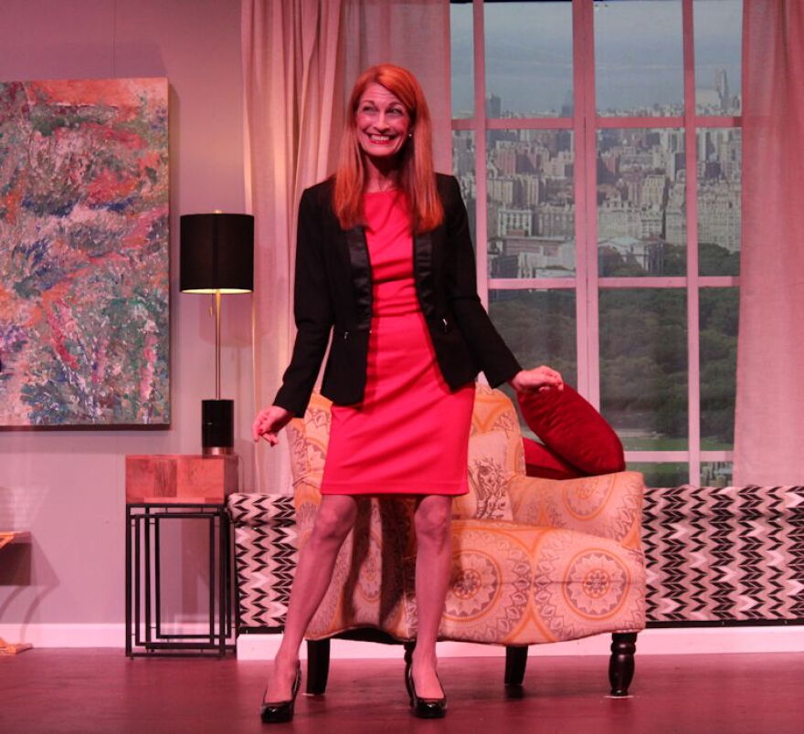 Gerrie Benzing in the role of Lee in Charles Busch's 'The Tale of the Allergist's Wife.'