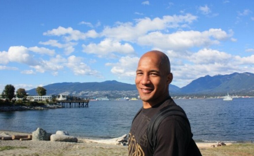 Carlson, seen here in a photo from 2009, calls jail the "least therapeutic atmosphere" to help overcome his PTSD.
