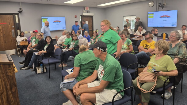 Clinton residents filled a City Council meeting on Aug. 25, 2026 to discuss the planned ordinance regarding data centers in the city.