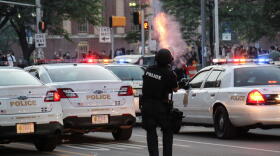 Police fire tear gas canisters, flares and pepperspray into a crowd of demonstrators after declaring their assembly unlawful during protests in late May.