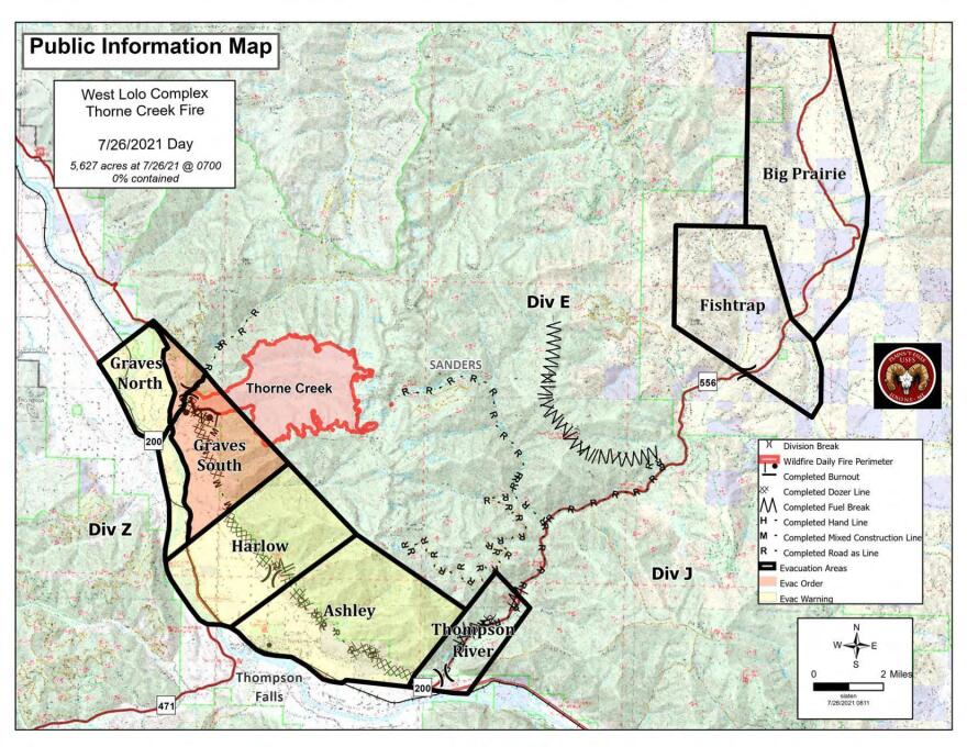 Montana Wildfire Update For July 26 2021 Montana Public Radio Montana Burn Map 2022