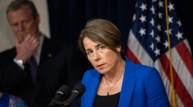 Massachusetts Attorney General Maura Healey announces a settlement that resolves Massachusetts' lawsuit against Purdue Pharma at a press conference Thursday afternoon. 