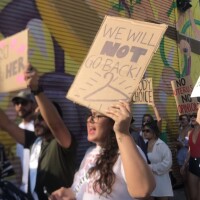 Abortion rights supporters took to the streets across South Florida to protest the U.S. Supreme Court's decision overturning the constitutional right to abortion.