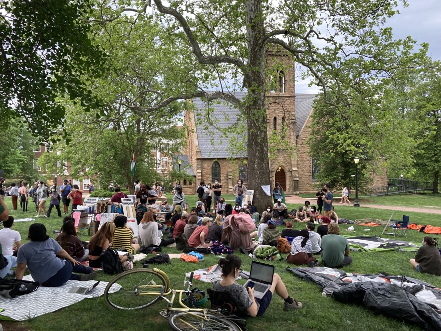 UVA protests have been peaceful, and the school claims multiple views are welcome
