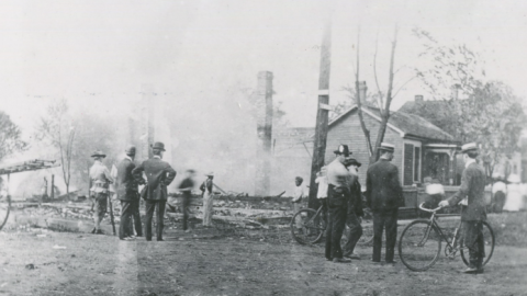  Homes at 12th Street and Mason Street burned during the 1908 Springfield Race Riot.
