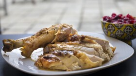 Kathy's sliced roast turkey. (Jesse Costa/WBUR)