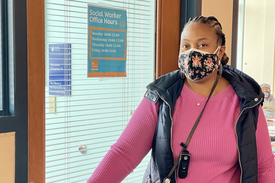 The Indianapolis Public Library hired Yanna McGraw as its first full-time social worker in July. Her job is to help library patrons navigate challenges beyond the scope of what librarians are trained to handle.