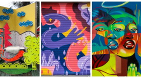 Examples of previous works from Nico Amortegui (left), Hnin Nie (center) and Georgie Nakima (right).