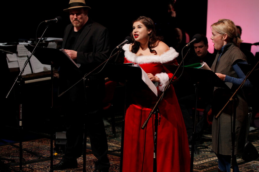 Richard Ziman, Pilar O’Connell and Bhama Roget in Wayne Rawley’s “Christmastown” 