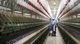 Inside a yarn factory in Indonesia.