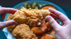 Fried chicken at Corvino Supper Club & Tasting Room.