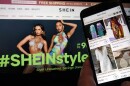FILE - Pages from the Shein website, left, and from the Temu site, right, are shown in this photo, in New York, Friday, June 23, 2023.