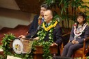 Gov. Josh Green delivering his third State of the State address at the Hawaiʻi State Capitol on Jan. 21, 2025.